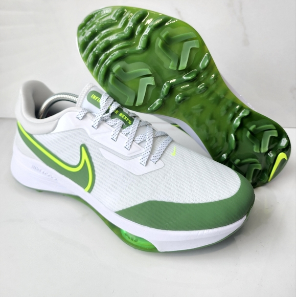 Nike Air Zoom Infinity Tour Next% WIDE Mens White Volt Golf Shoes